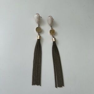Express beaded tassel earrings
